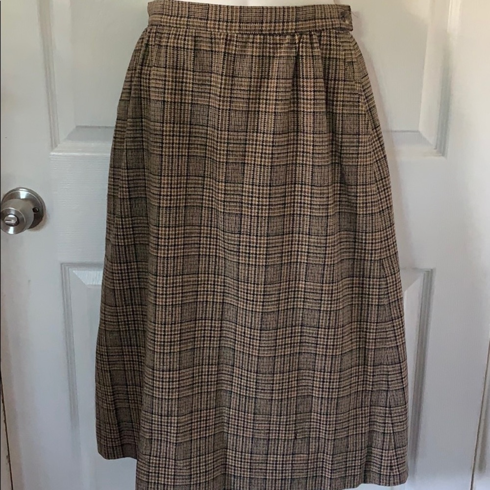 Vintage Plaid 100% wool Pendleton Skirt